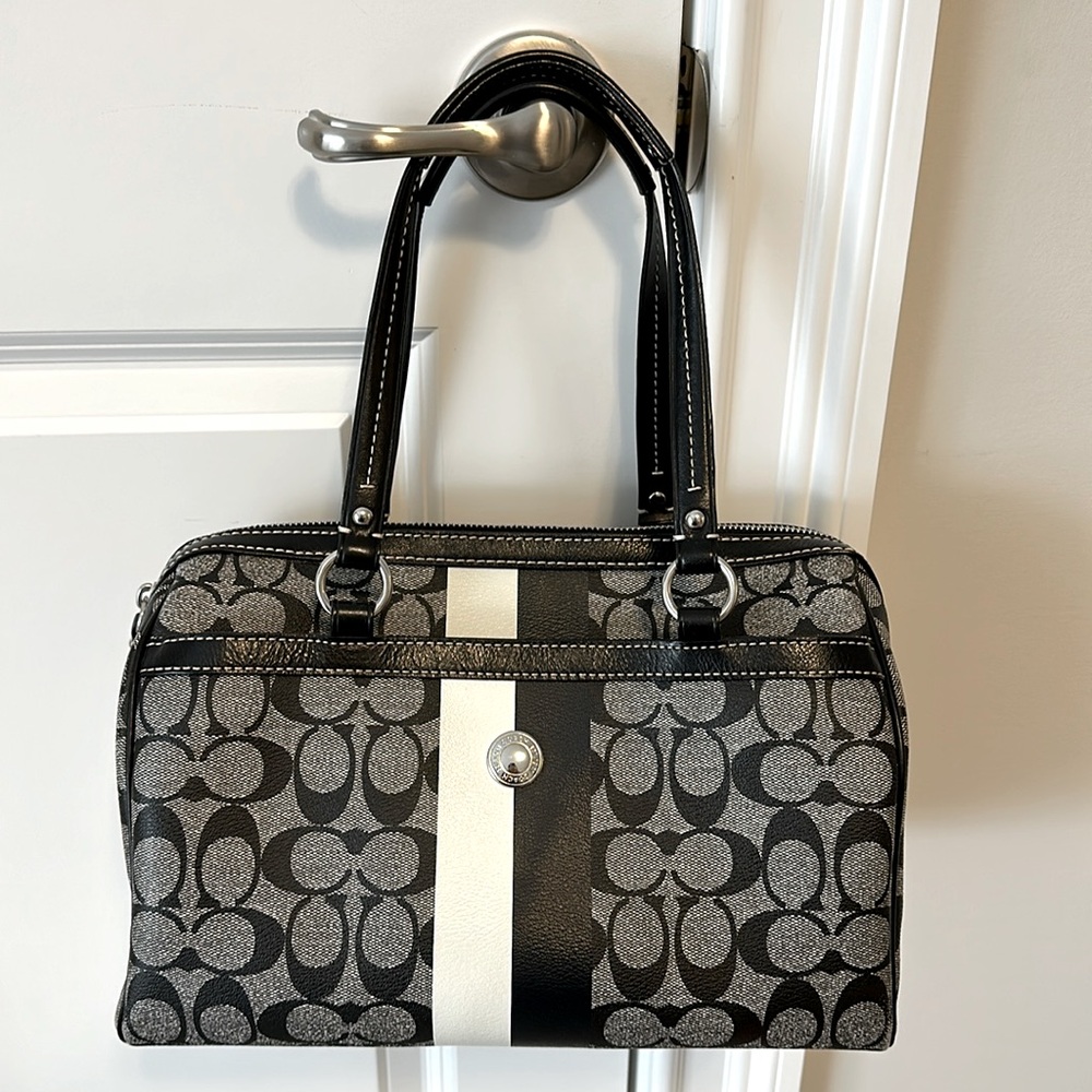 Coach Monogrammed Bowling Bag